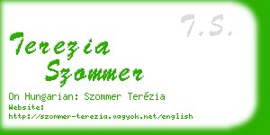 terezia szommer business card