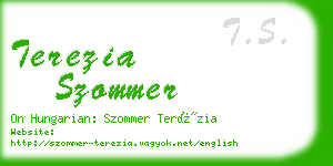 terezia szommer business card